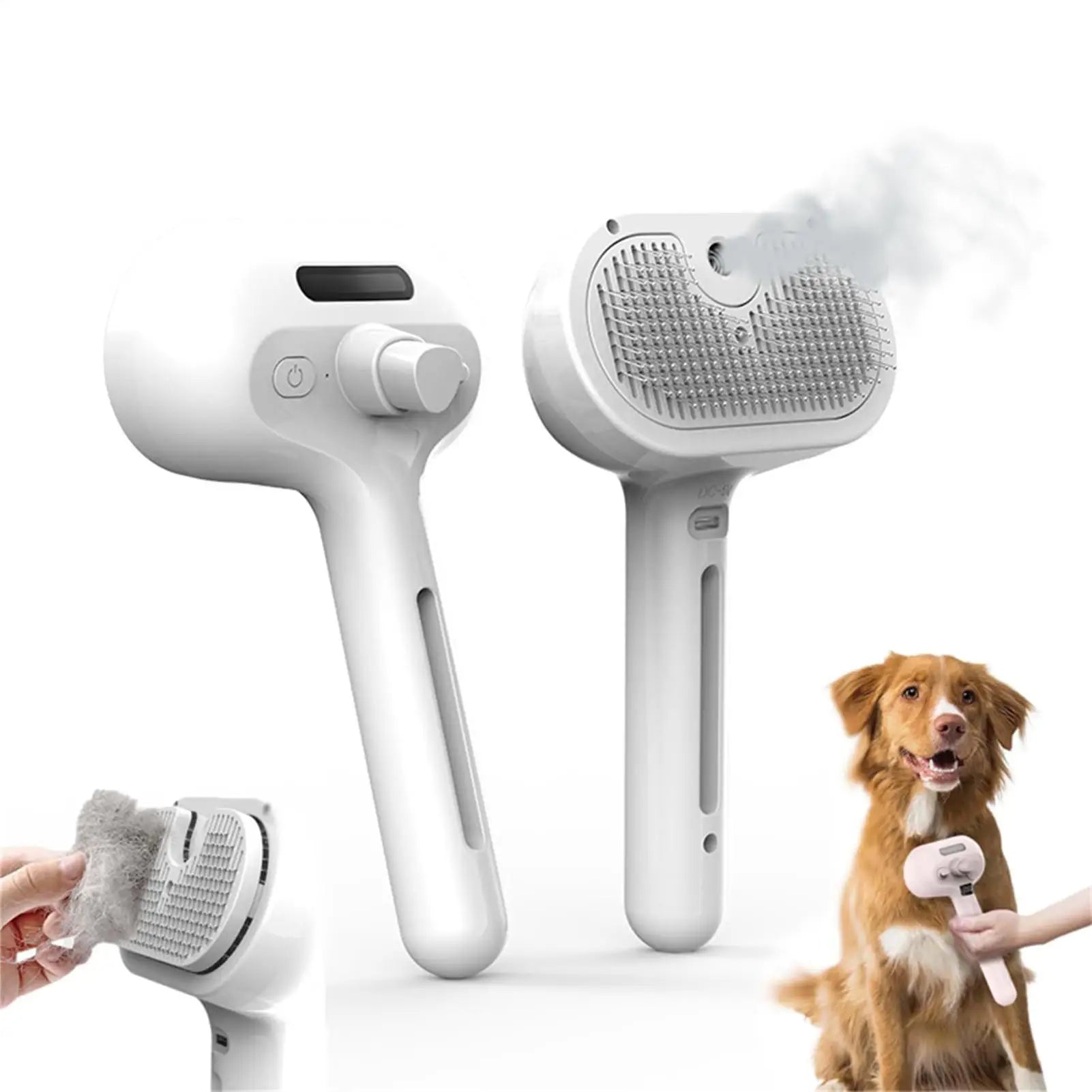 Dog Brush for Grooming Portable Pet Hair Removal Comb Electric Pet Spray Grooming Comb Cleaning Steam Brush Pet Supplies