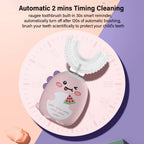 Electric Toothbrush for Children U Shaped Electric Child Toothbrush USB Rechargeable Cartoon Kids Children's Electric Toothbrush