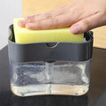 Soap Dispenser Pump with Sponge Manual Press Cleaning Liquid Container Manual Press Soap Organizer Kitchen Tool