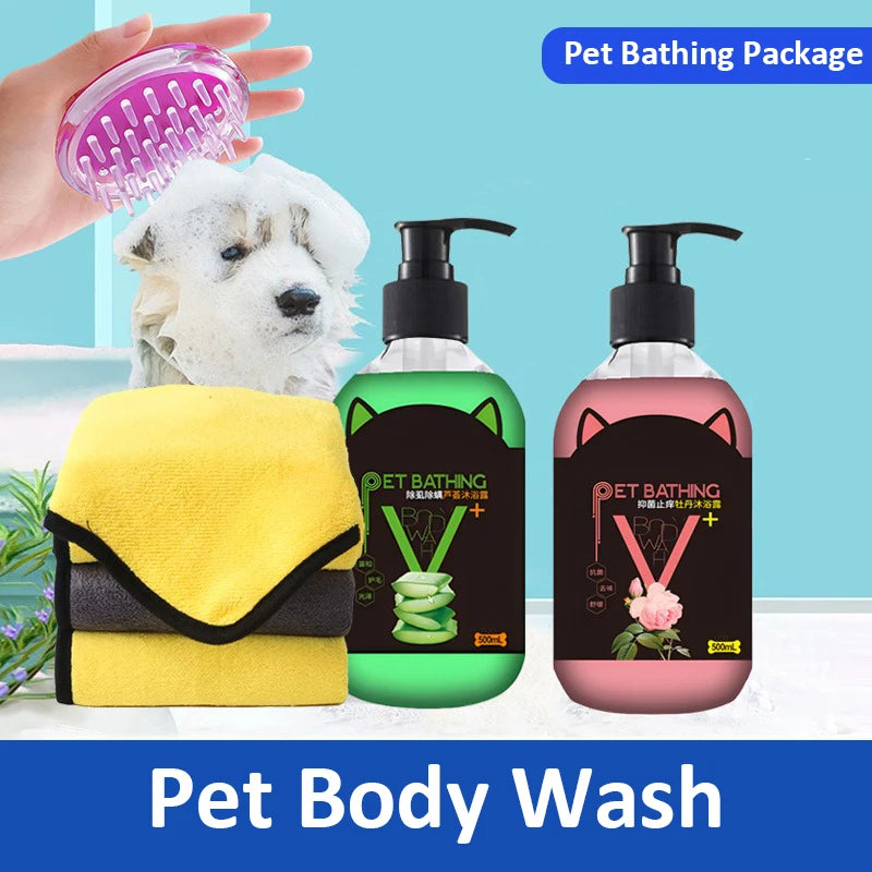500ml Pet Shower Gel Beauty Hair Care Cleaning Deodorizing Cat Dog Shampoo De Mite Anti Itch Long Lasting Fragrance Pet Supplies